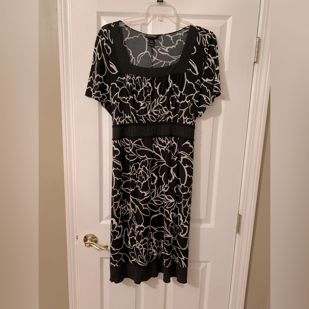Lane Bryant  - black and ivory print dressy. Perfect for any occasion dress.